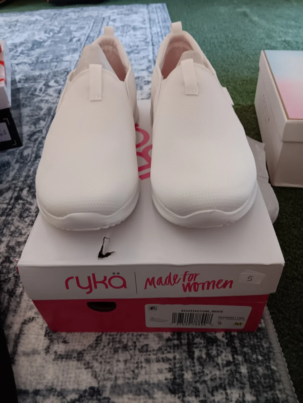 Ryka Women’s Slip-On Walking Shoes in White Size 9